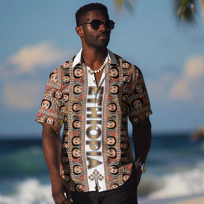 Personalized Ethiopia Hawaiian Shirt Ethiopian Tewahedo Angel Orthodox