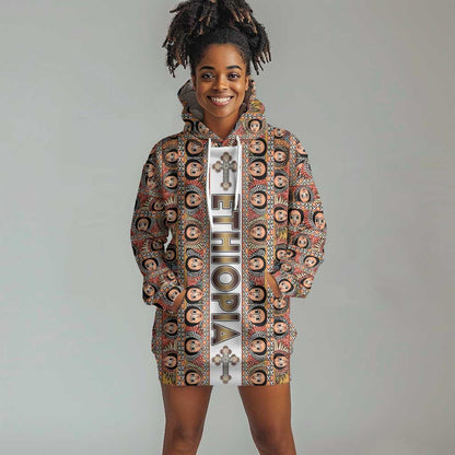 Personalized Ethiopia Hoodie Dress Ethiopian Tewahedo Angel Orthodox