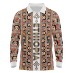 Personalized Ethiopia Long Sleeve Polo Shirt Ethiopian Tewahedo Angel Orthodox