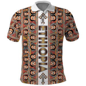 Personalized Ethiopia Polo Shirt Ethiopian Tewahedo Angel Orthodox