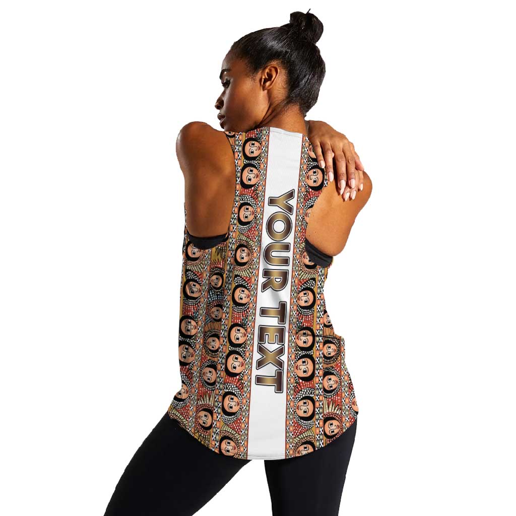 Personalized Ethiopia Women Racerback Tank Ethiopian Tewahedo Angel Orthodox