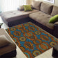 Tribal Earth African Ankara Pattern Area Rug