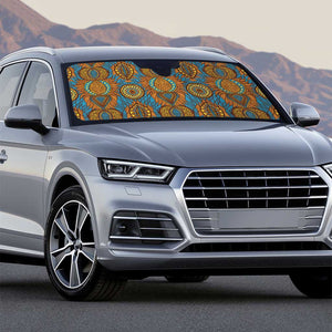 Tribal Earth African Ankara Pattern Auto Sun Shade
