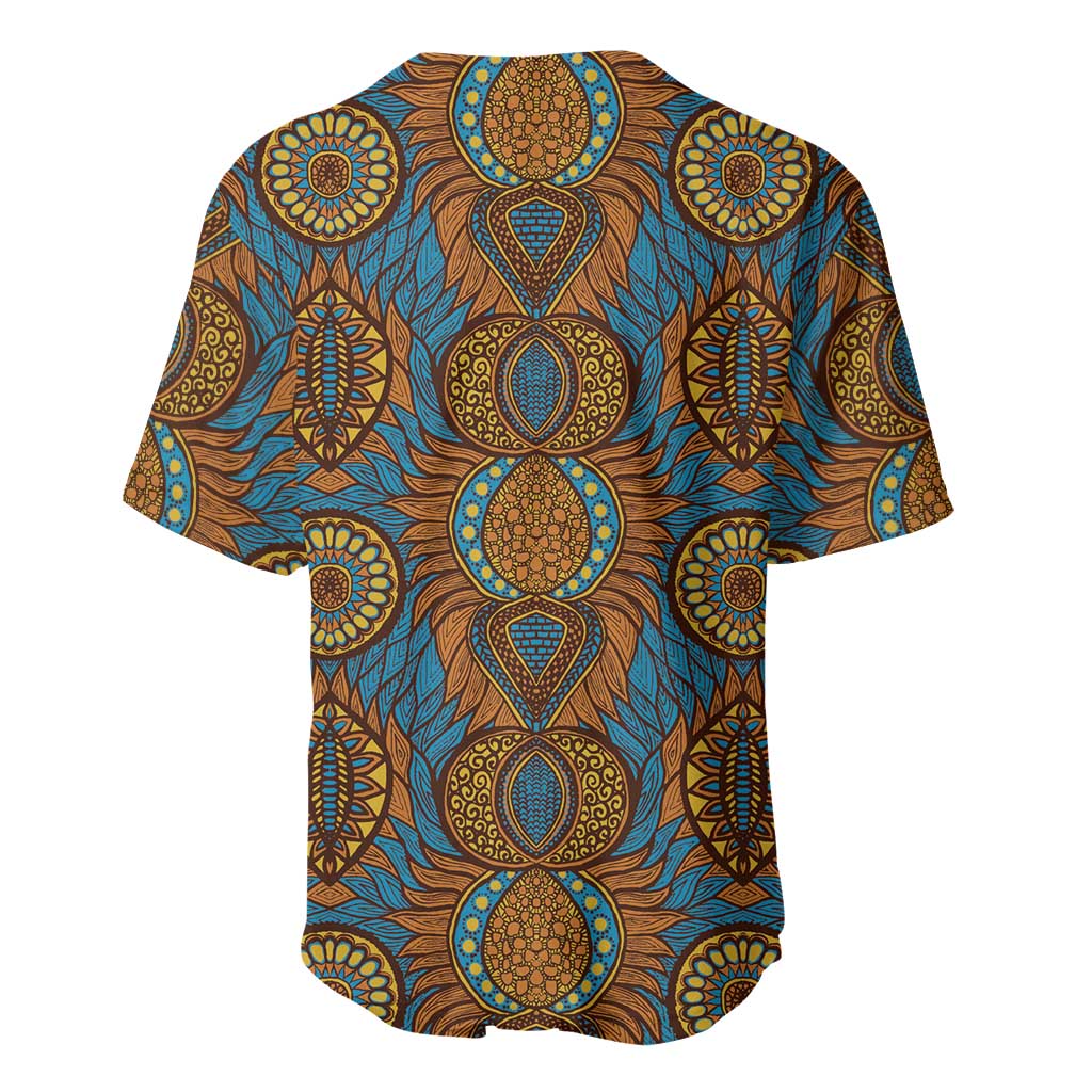 Tribal Earth African Ankara Pattern Baseball Jersey