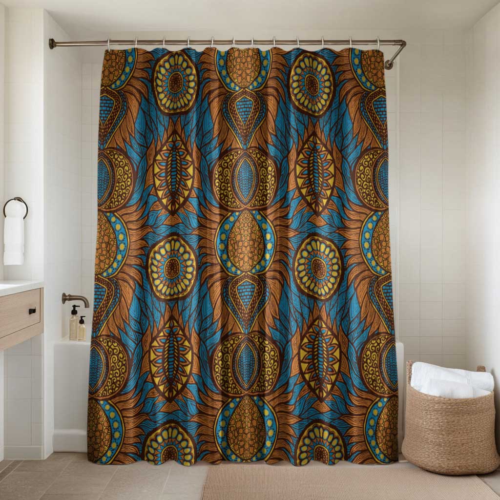 Tribal Earth African Ankara Pattern Bathroom Set