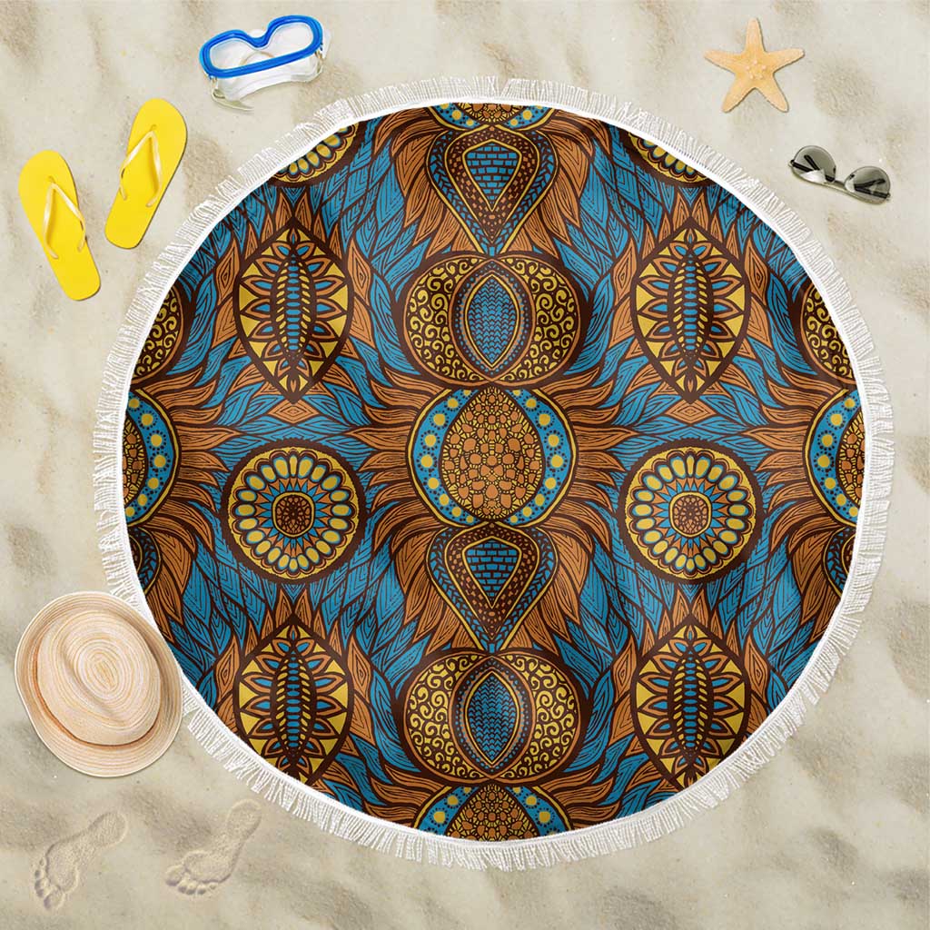 Tribal Earth African Ankara Pattern Beach Blanket