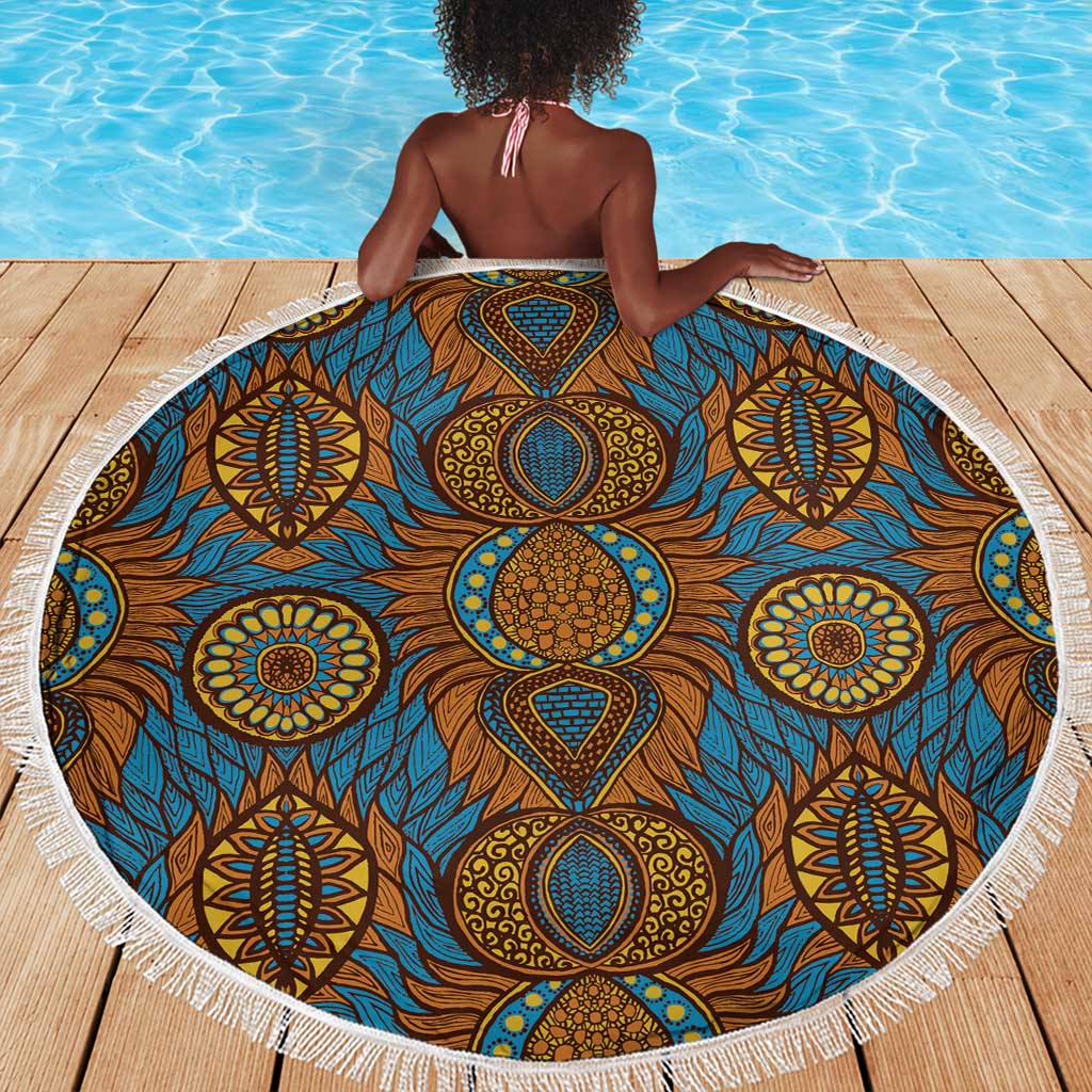 Tribal Earth African Ankara Pattern Beach Blanket