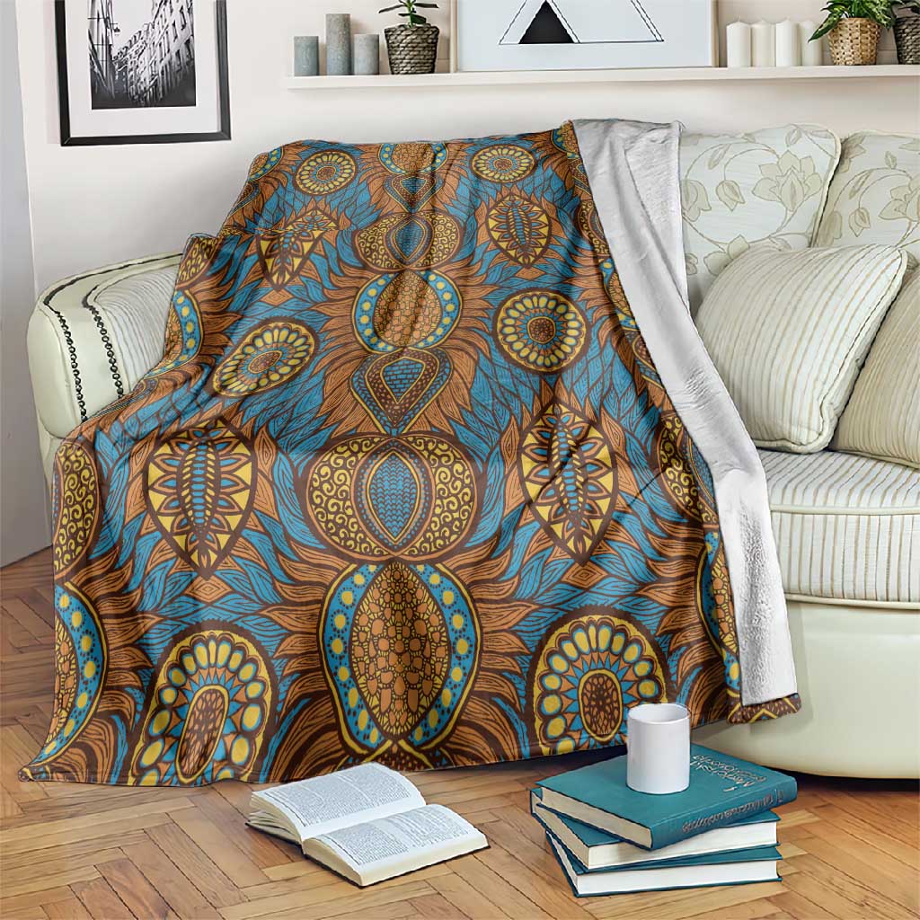 Tribal Earth African Ankara Pattern Blanket