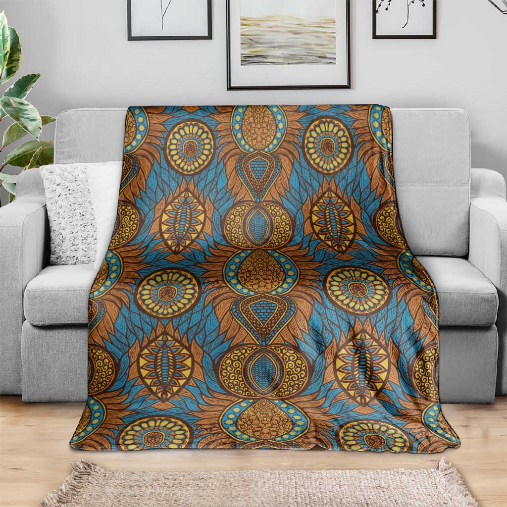 Tribal Earth African Ankara Pattern Blanket