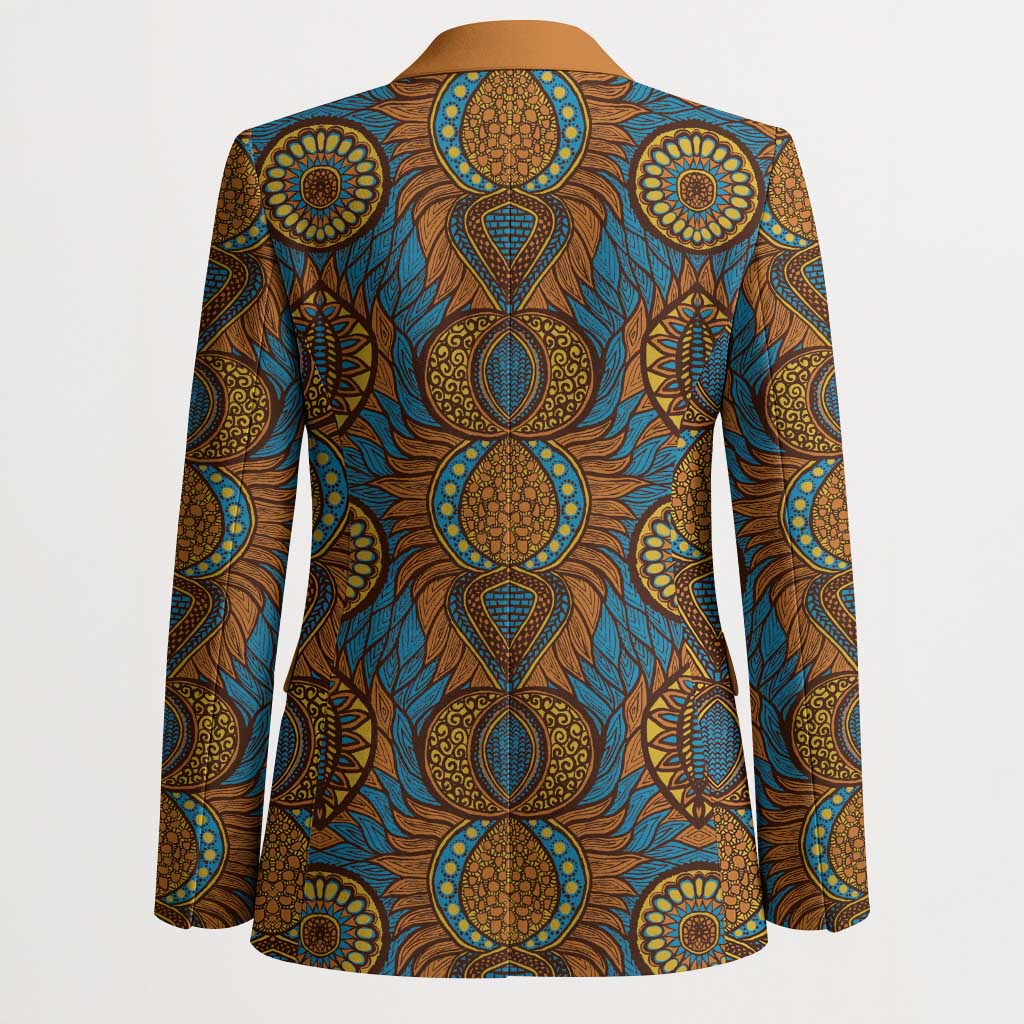 Tribal Earth African Ankara Pattern Blazer