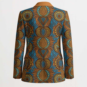 Tribal Earth African Ankara Pattern Blazer