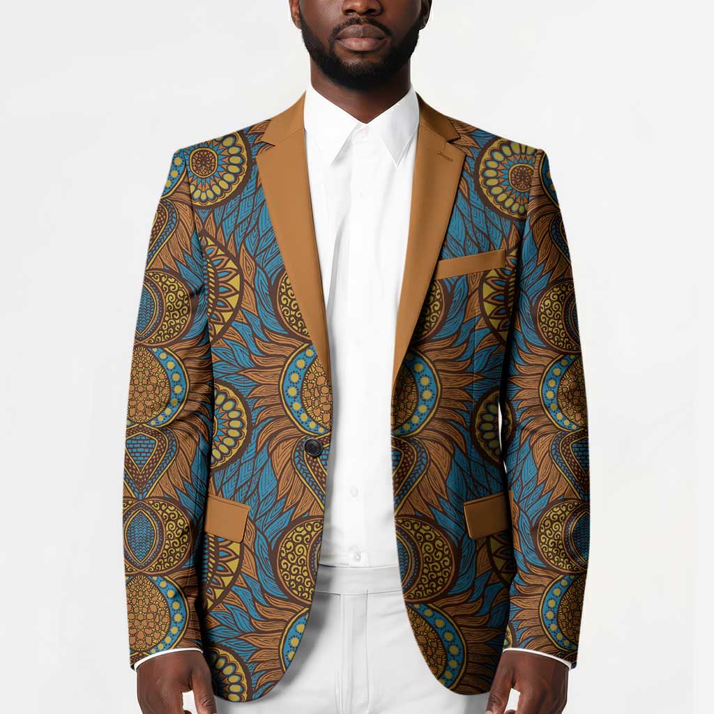 Tribal Earth African Ankara Pattern Blazer
