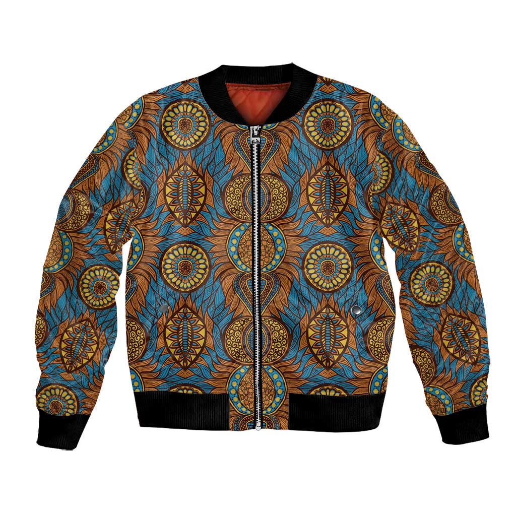 Tribal Earth African Ankara Pattern Bomber Jacket