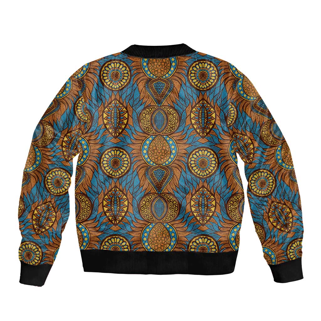 Tribal Earth African Ankara Pattern Bomber Jacket