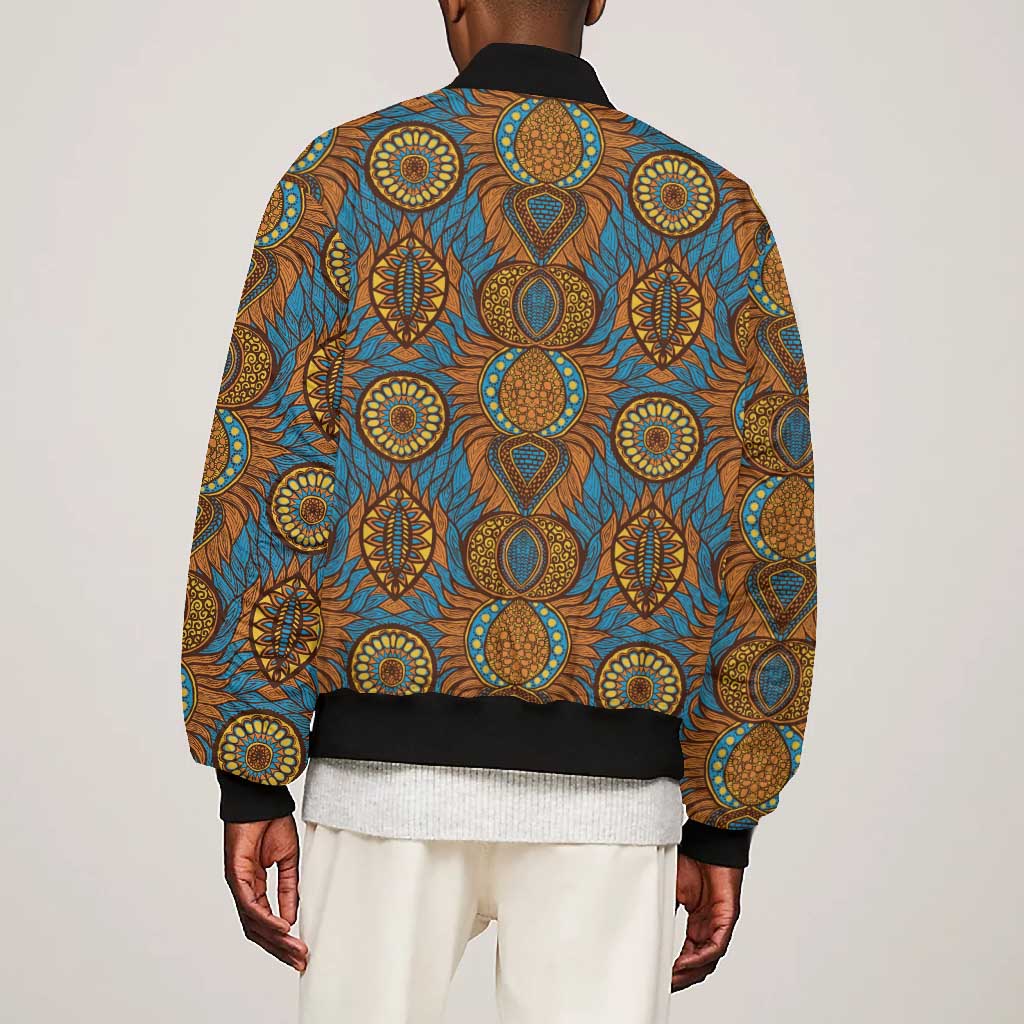 Tribal Earth African Ankara Pattern Bomber Jacket