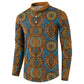 Tribal Earth African Ankara Pattern Button Sweatshirt