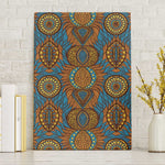 Tribal Earth African Ankara Pattern Canvas Wall Art