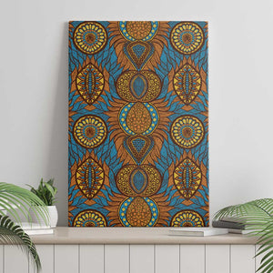 Tribal Earth African Ankara Pattern Canvas Wall Art