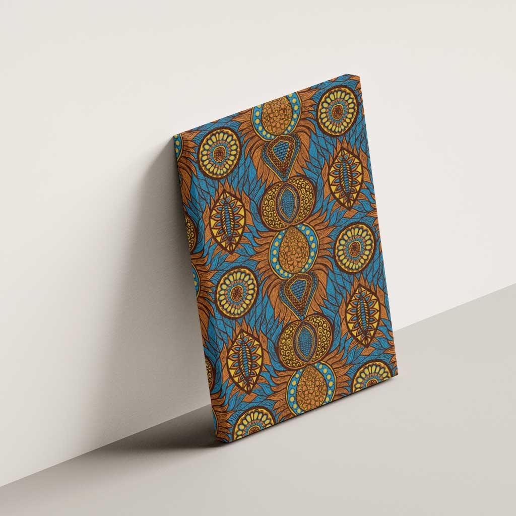 Tribal Earth African Ankara Pattern Canvas Wall Art