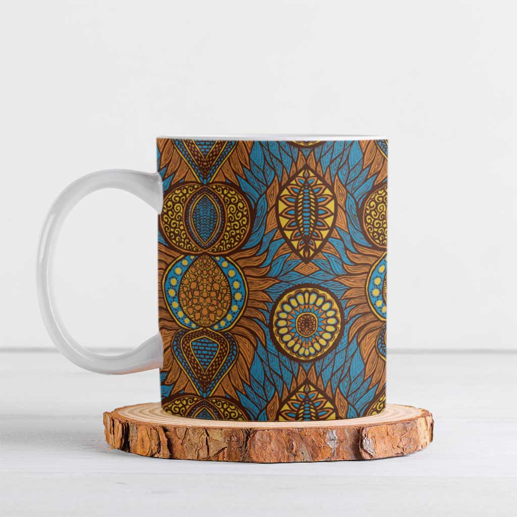 Tribal Earth African Ankara Pattern Ceramic Mug