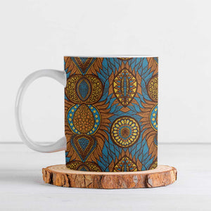 Tribal Earth African Ankara Pattern Ceramic Mug