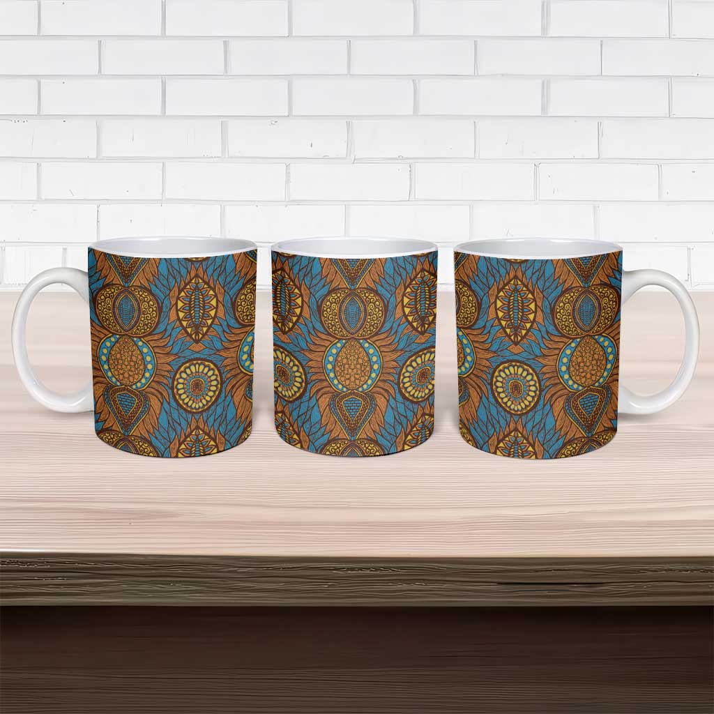 Tribal Earth African Ankara Pattern Ceramic Mug