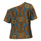 Tribal Earth African Ankara Pattern Cross Shoulder Shirt