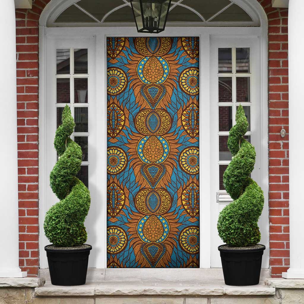 Tribal Earth African Ankara Pattern Door Cover