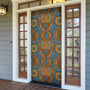 Tribal Earth African Ankara Pattern Door Cover