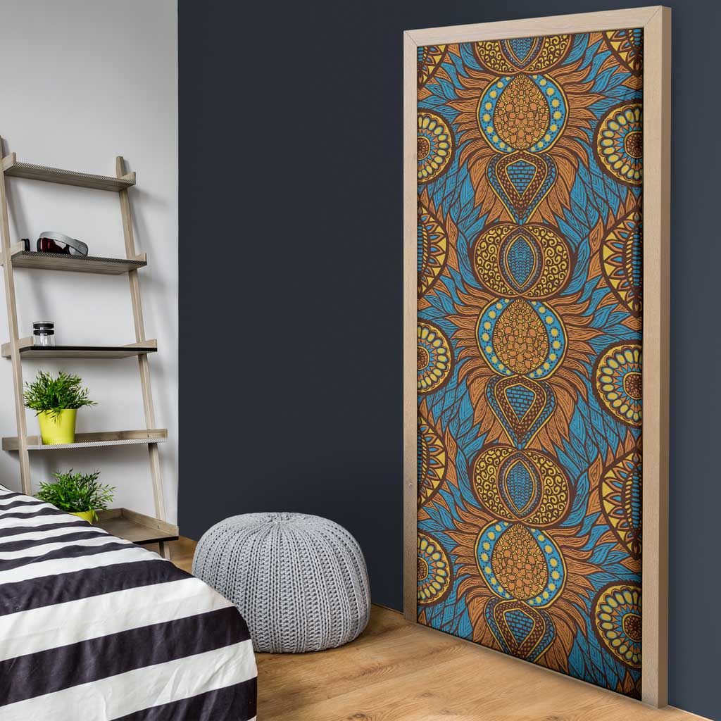 Tribal Earth African Ankara Pattern Door Cover