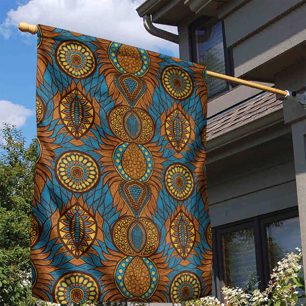 Tribal Earth African Ankara Pattern Garden Flag