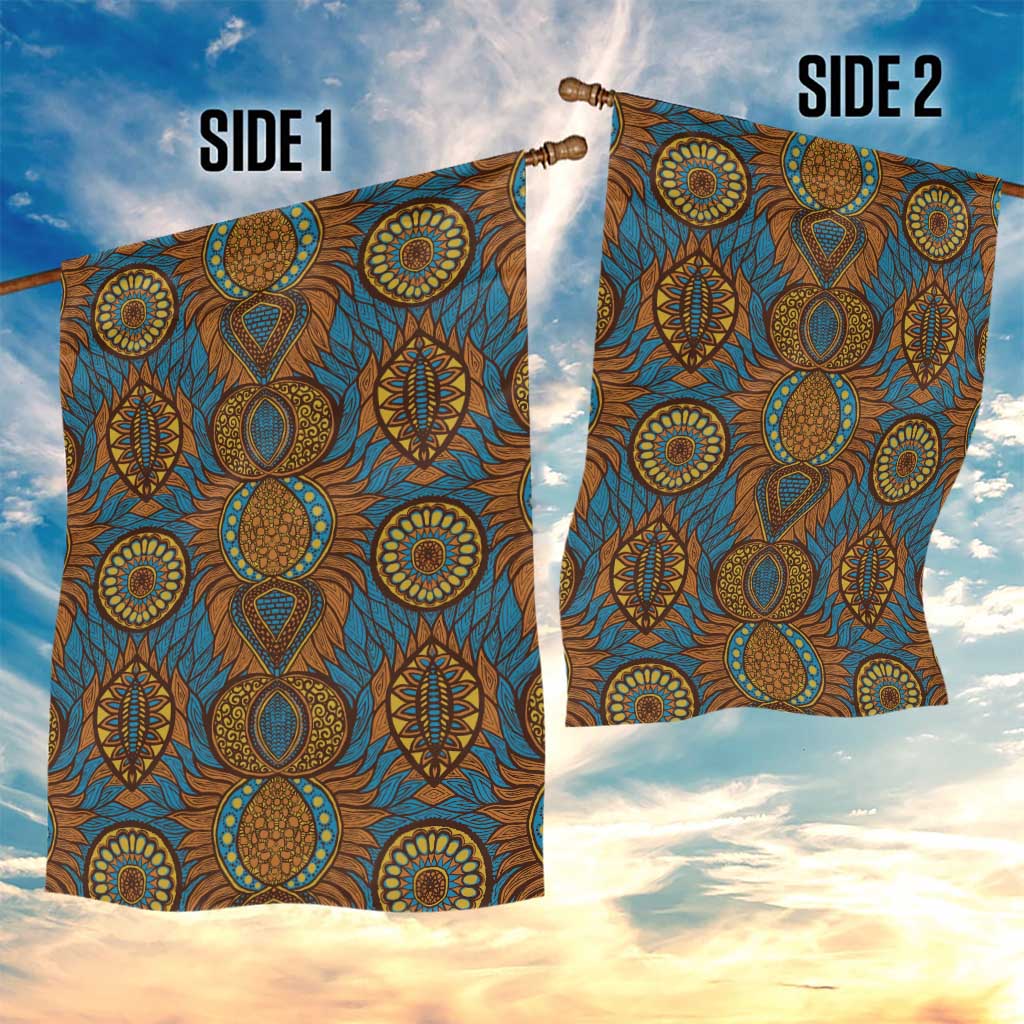 Tribal Earth African Ankara Pattern Garden Flag