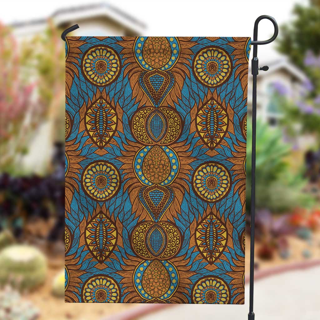 Tribal Earth African Ankara Pattern Garden Flag