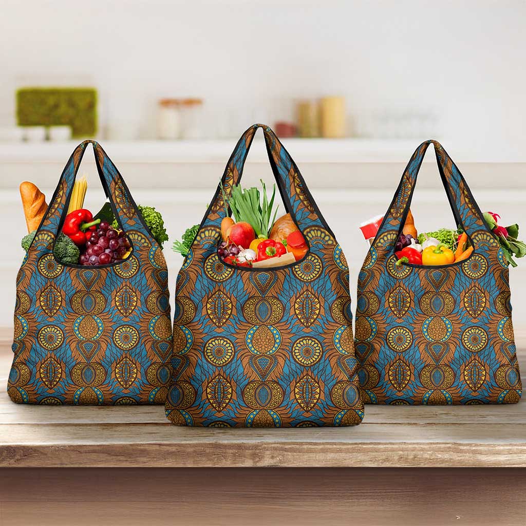 Tribal Earth African Ankara Pattern Grocery Bag