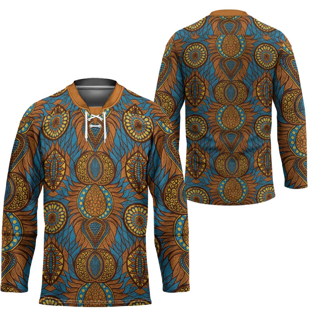 Tribal Earth African Ankara Pattern Hockey Jersey