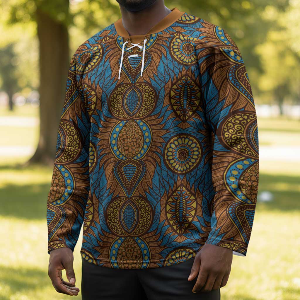 Tribal Earth African Ankara Pattern Hockey Jersey