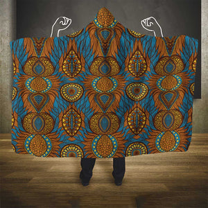 Tribal Earth African Ankara Pattern Hooded Blanket