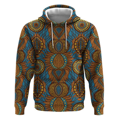 Tribal Earth African Ankara Pattern Hoodie