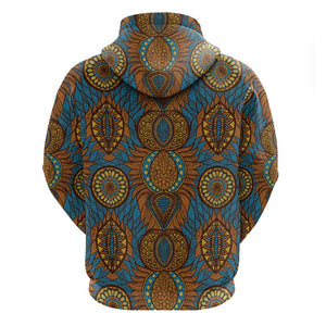 Tribal Earth African Ankara Pattern Hoodie
