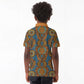 Tribal Earth African Ankara Pattern Kid Polo Shirt