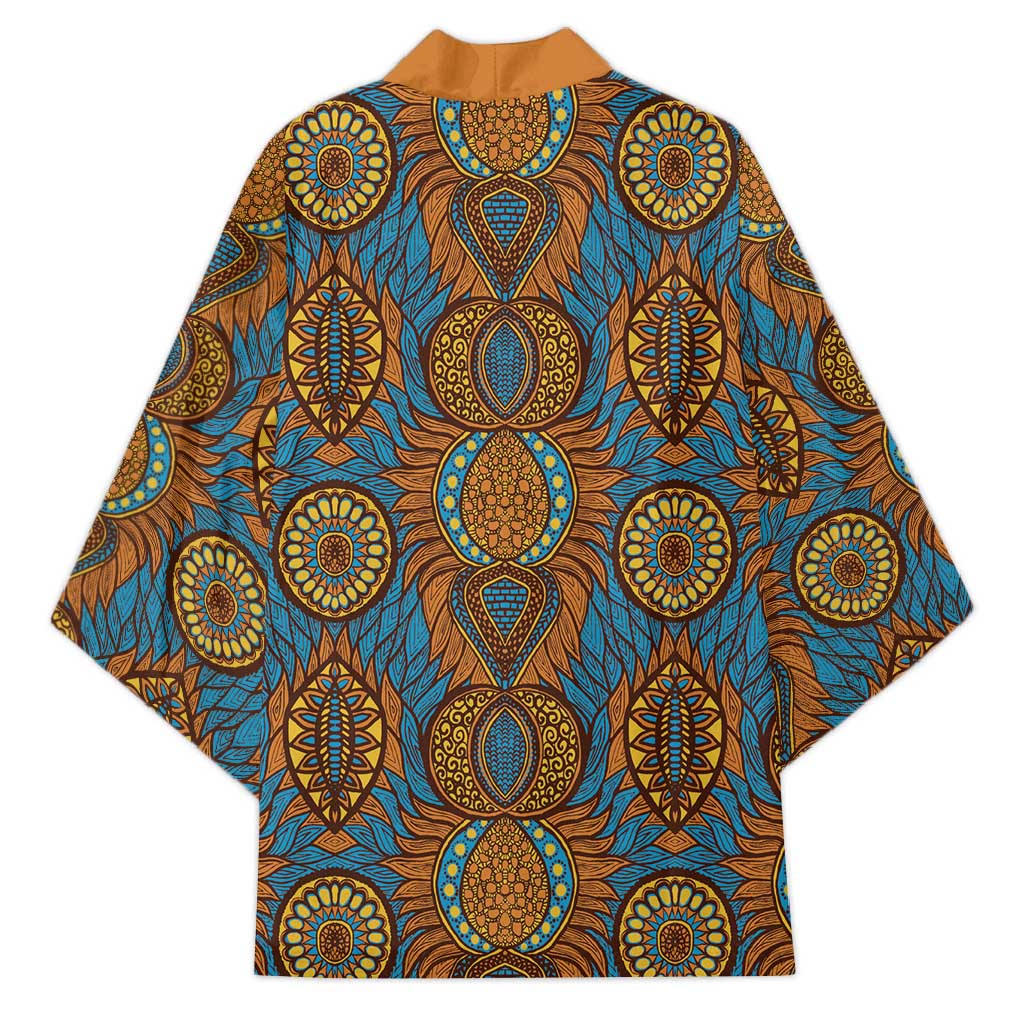 Tribal Earth African Ankara Pattern Kimono