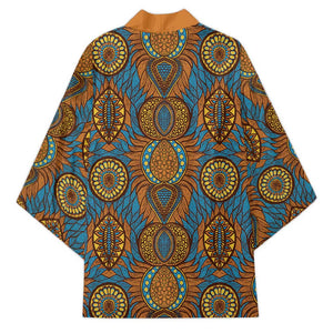 Tribal Earth African Ankara Pattern Kimono