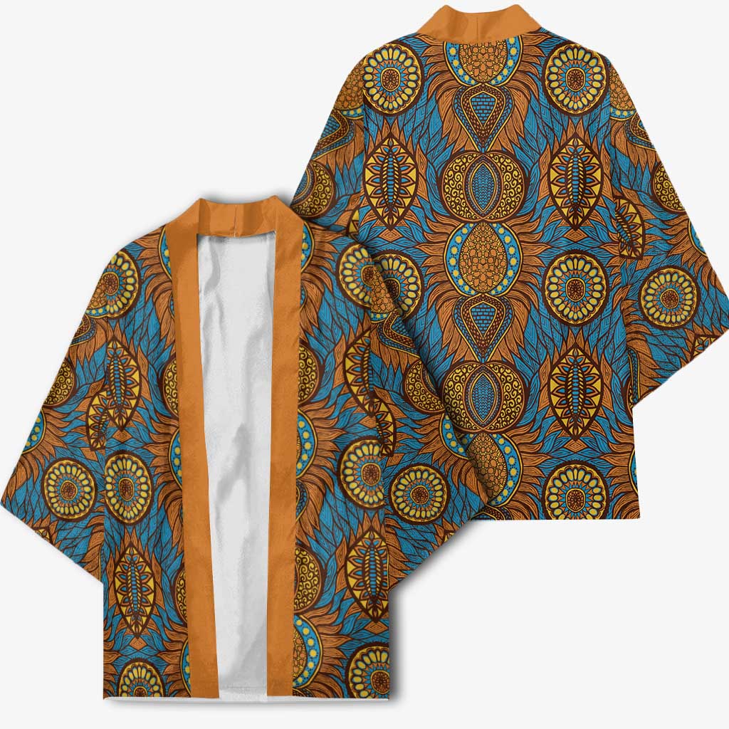 Tribal Earth African Ankara Pattern Kimono