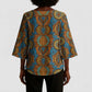 Tribal Earth African Ankara Pattern Kimono Sleeve Blouse