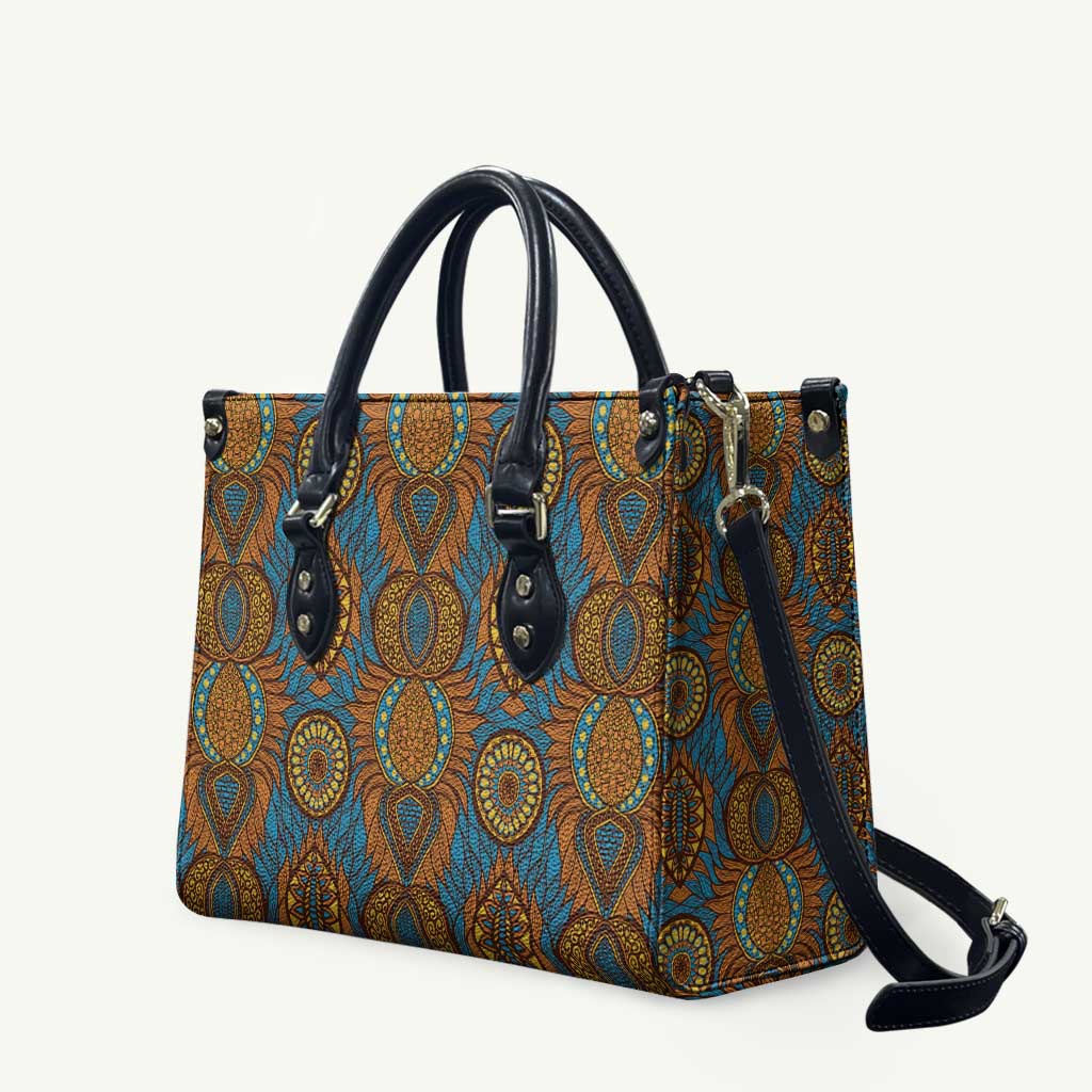Tribal Earth African Ankara Pattern Leather Bag