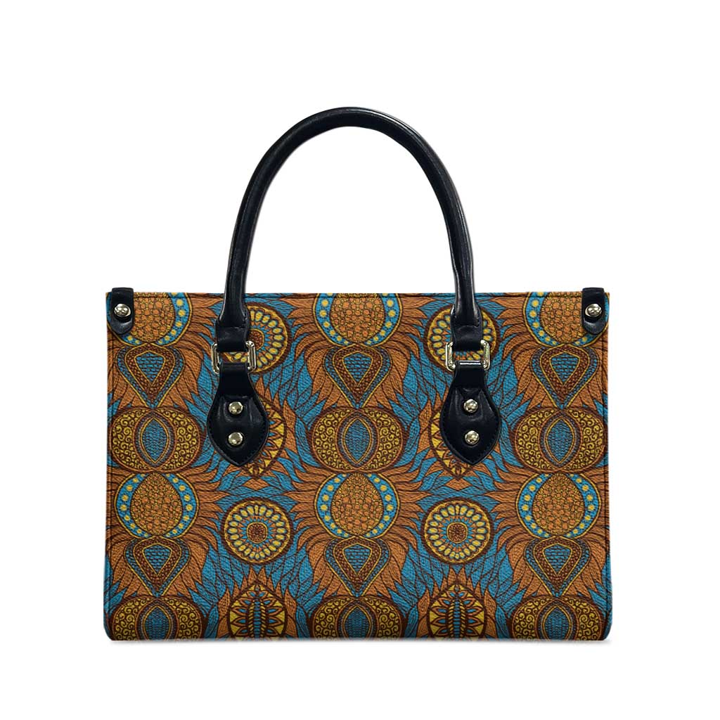 Tribal Earth African Ankara Pattern Leather Bag