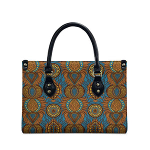 Tribal Earth African Ankara Pattern Leather Bag