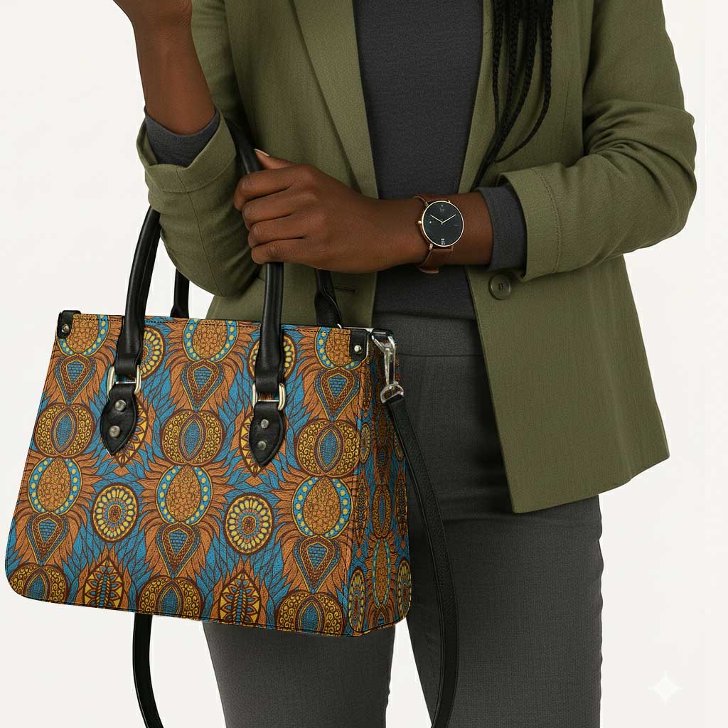 Tribal Earth African Ankara Pattern Leather Bag