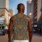 Tribal Earth African Ankara Pattern Men Tank Top