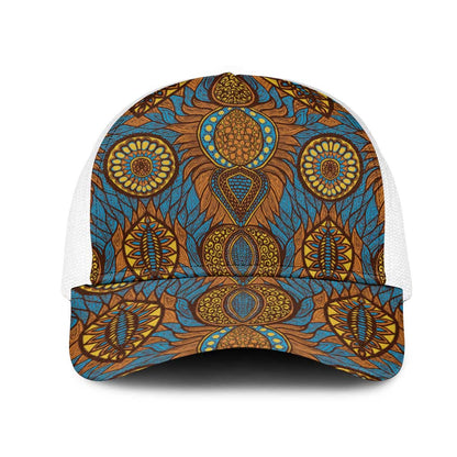 Tribal Earth African Ankara Pattern Mesh Trucker Cap